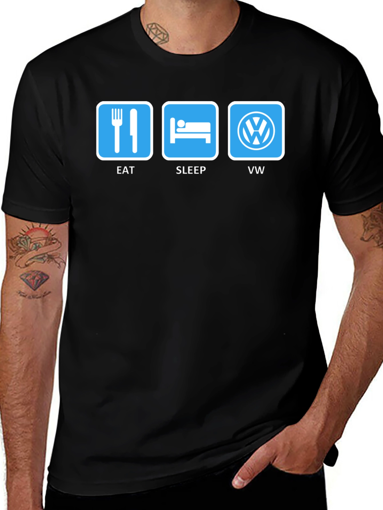 Eat Sleep VW T-Shirt - Car Enthusiast Tee