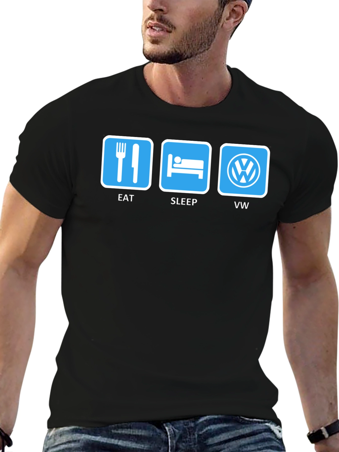 Eat Sleep VW T-Shirt - Car Enthusiast Tee