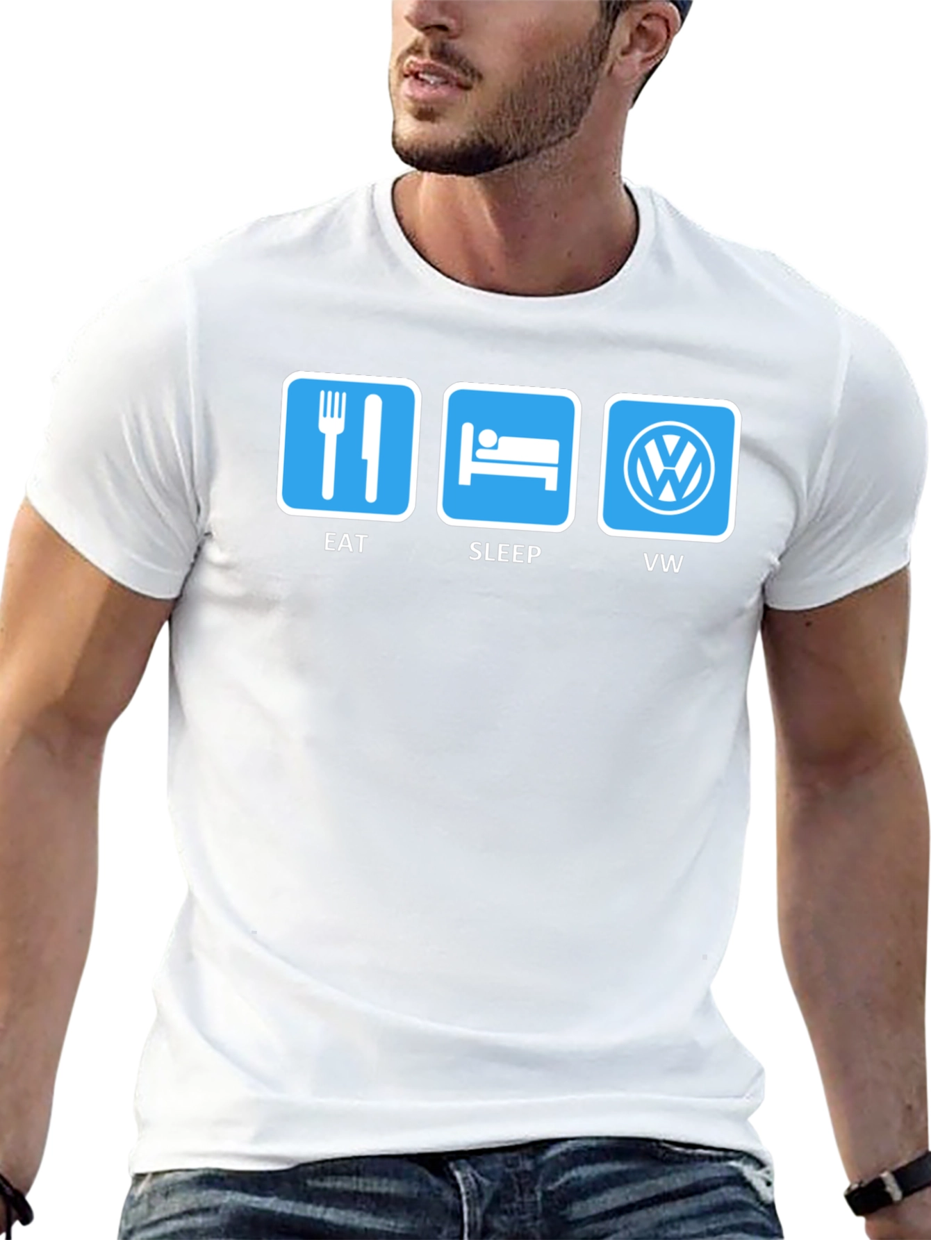 Eat Sleep VW T-Shirt - Car Enthusiast Tee