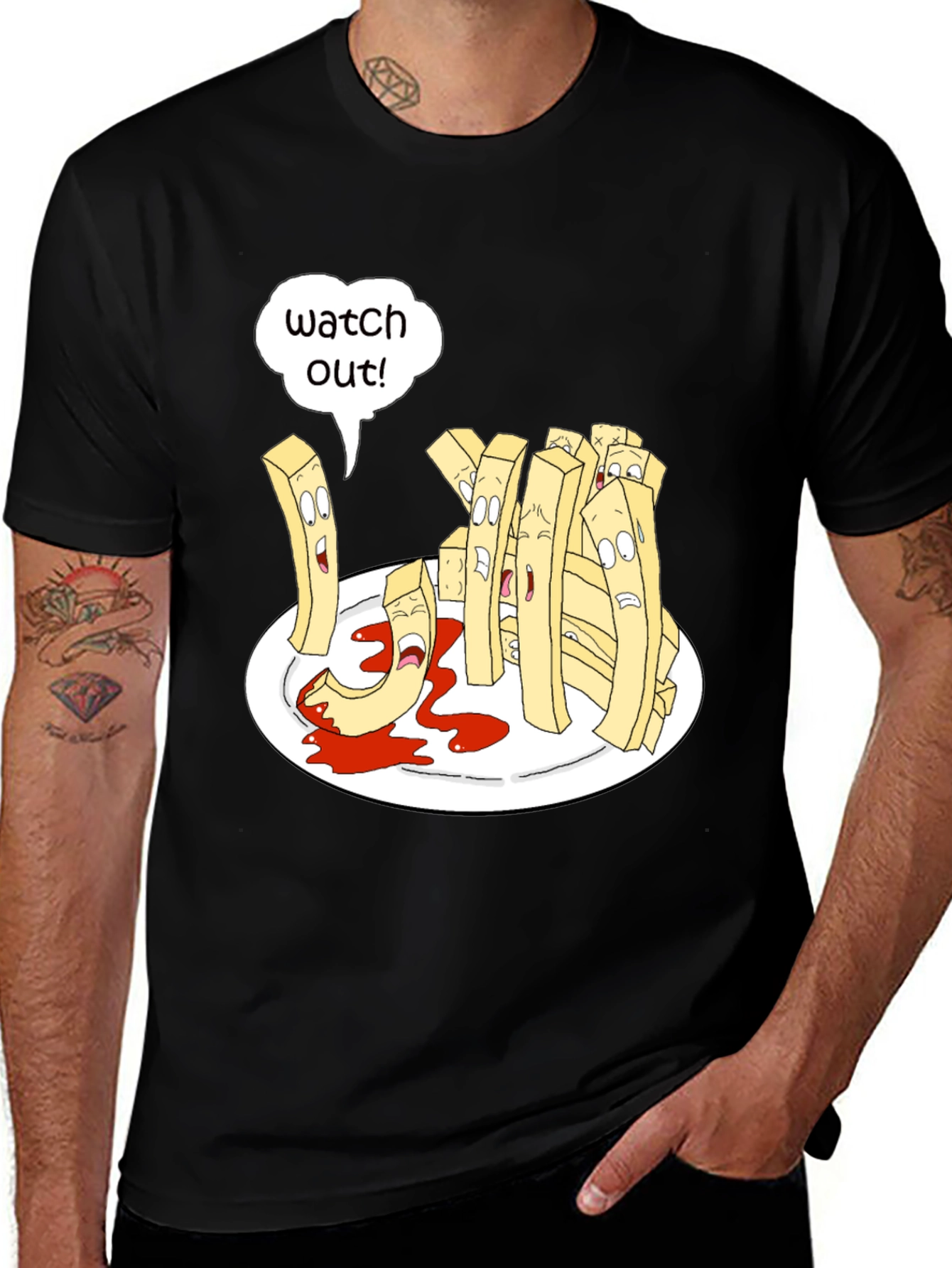 Funny Fry Cartoon T-Shirt