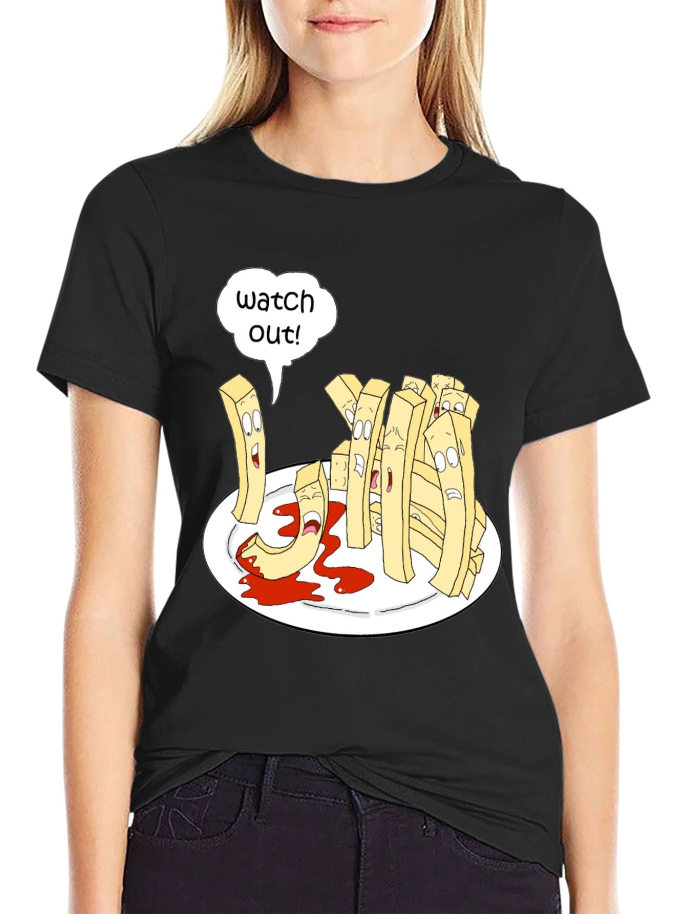 Funny Fry Cartoon T-Shirt