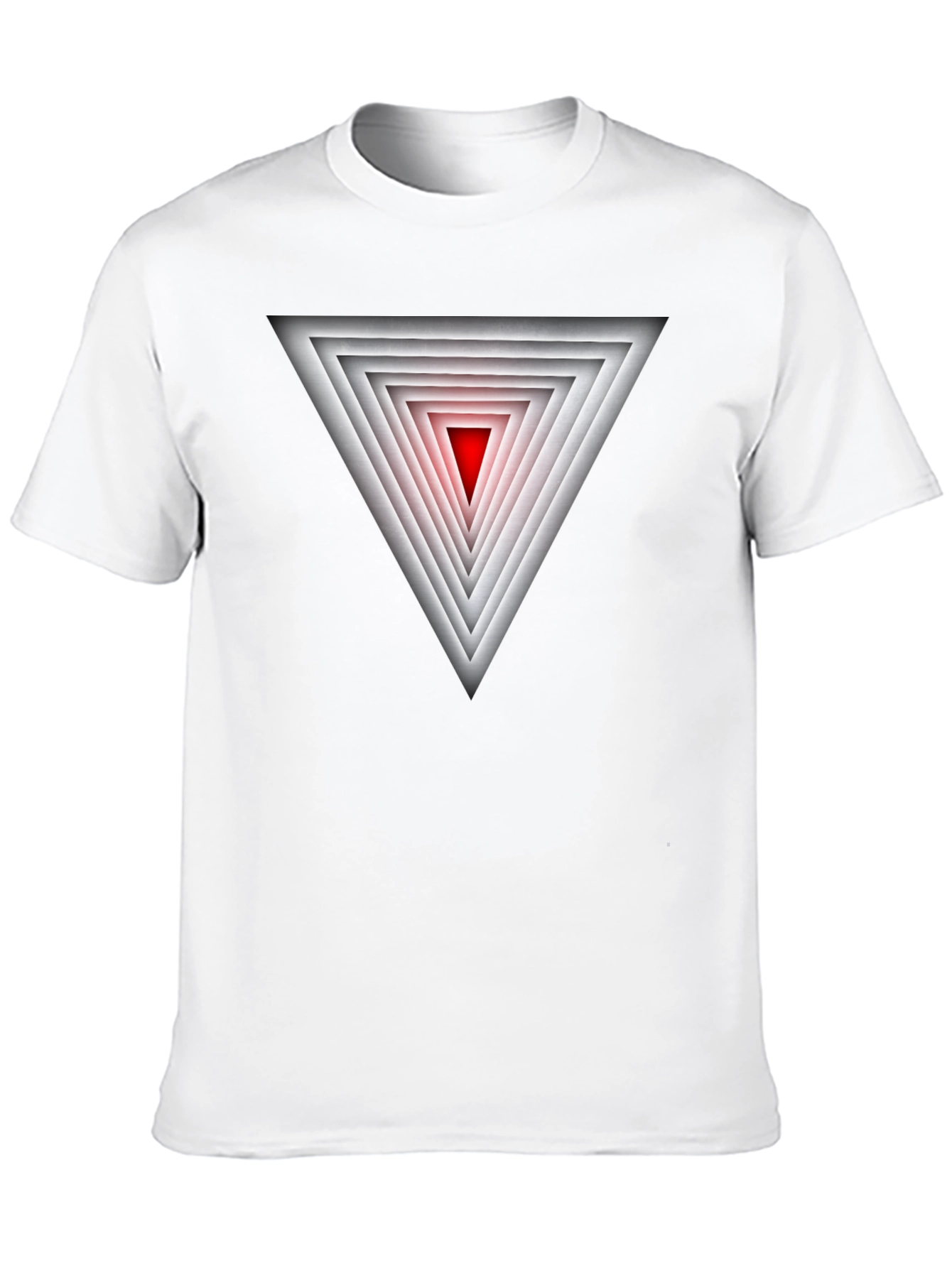 Geometric Triangle Graphic Black T-Shirt