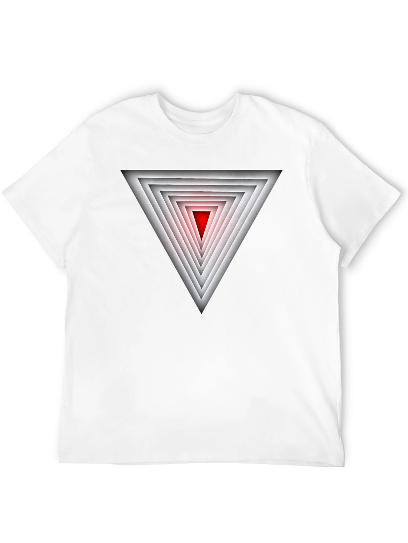 Geometric Triangle Graphic Black T-Shirt