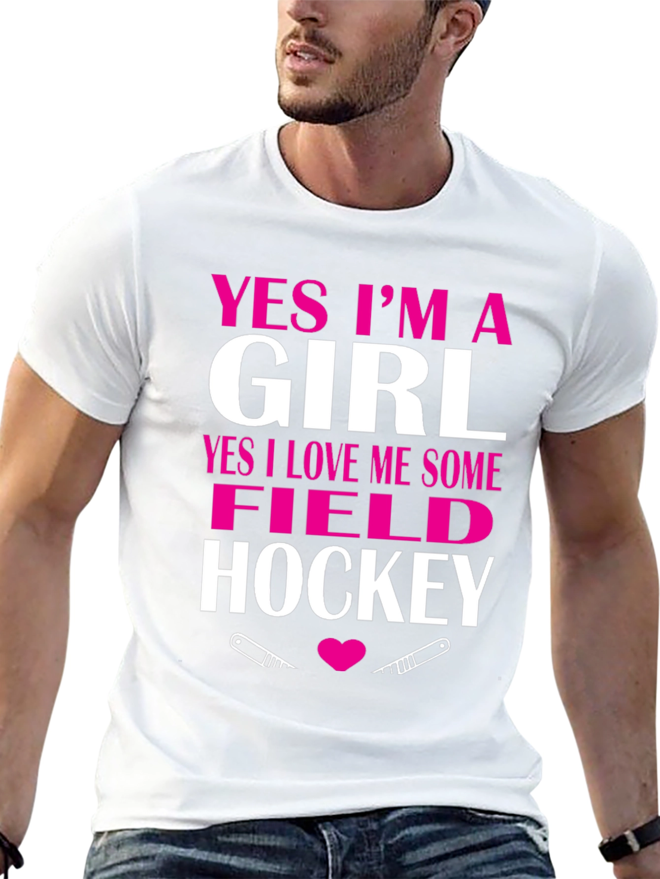Yes Im A Girl Field Hockey T-Shirt