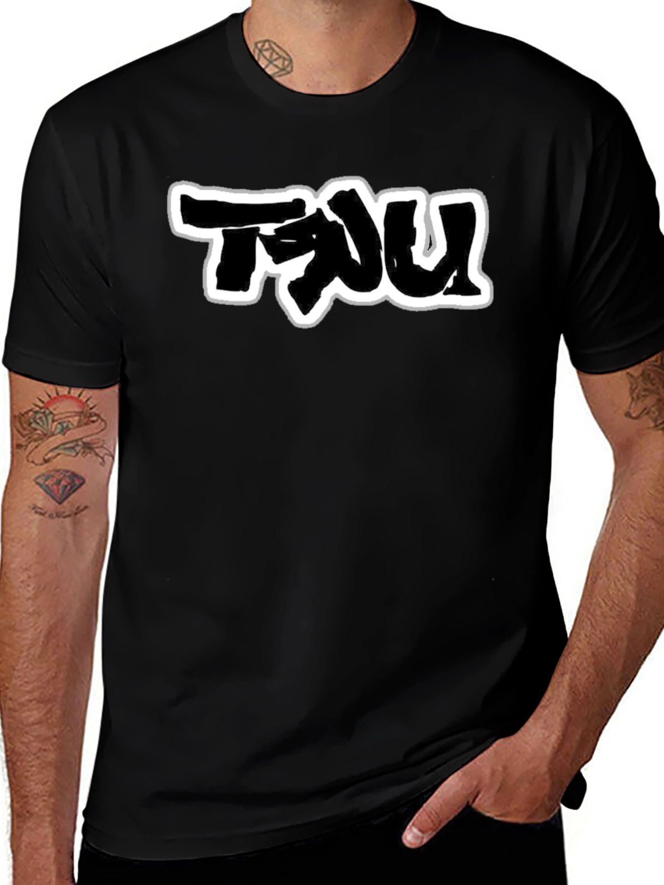 Graffiti Style Black T-Shirt