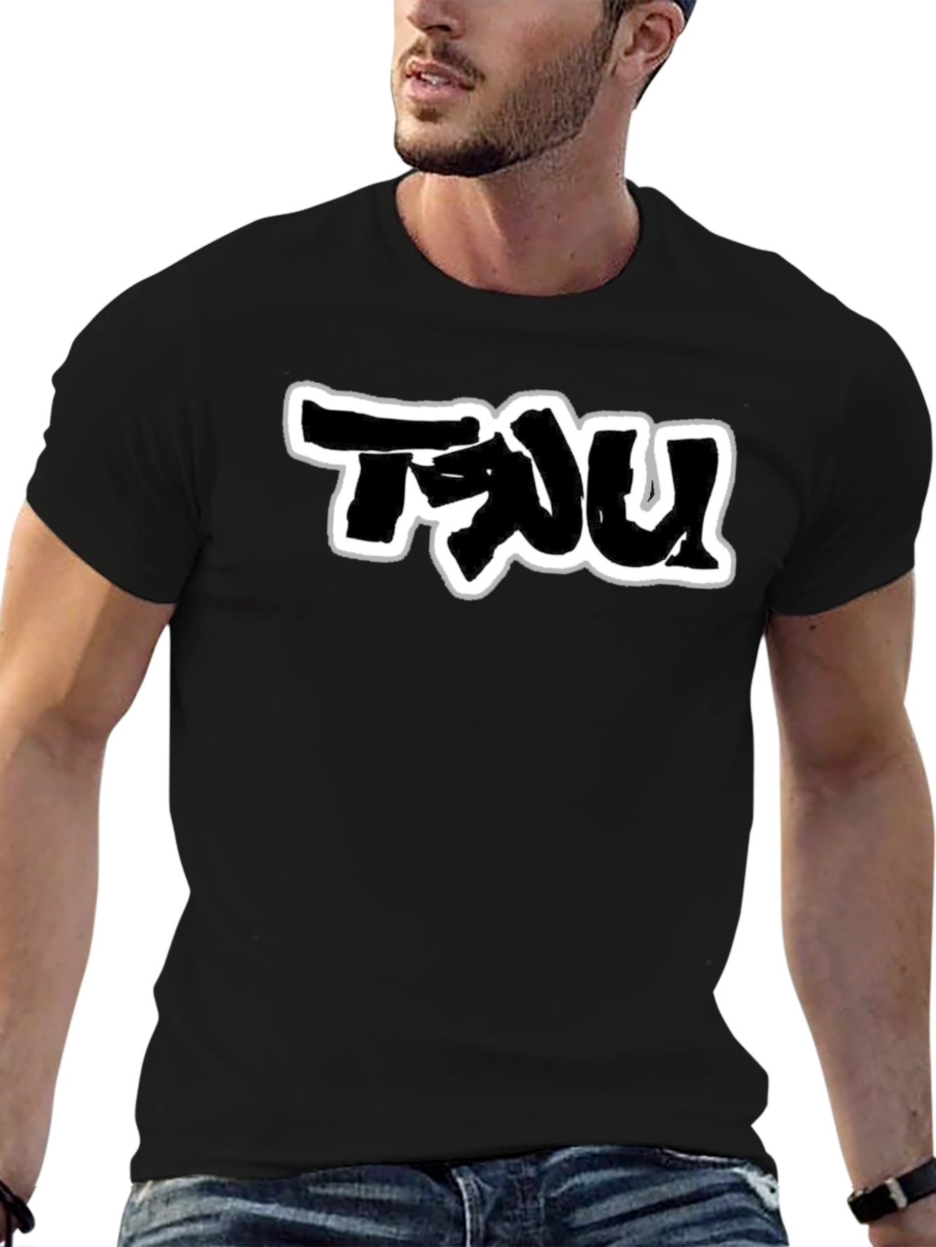 Graffiti Style Black T-Shirt