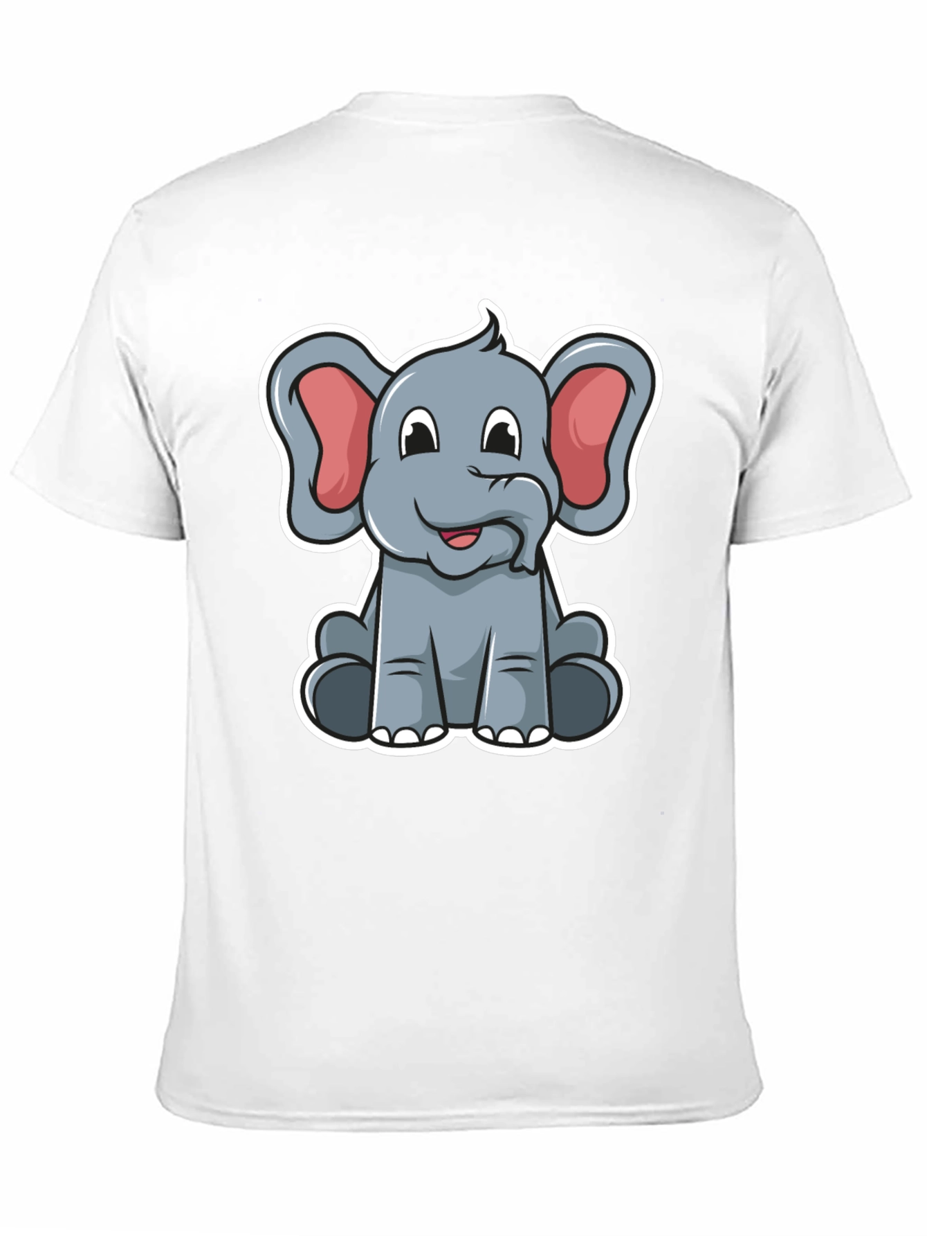Cute Elephant Graphic Tee - Soft Cotton Blend