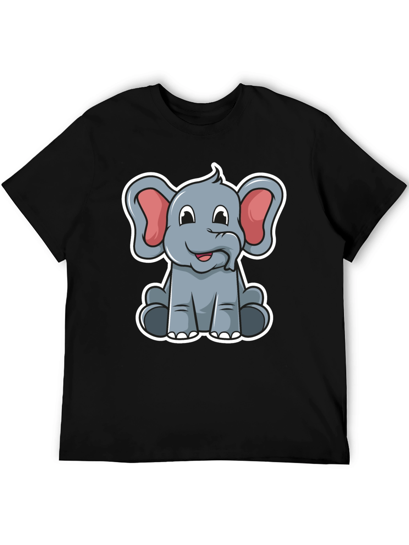 Cute Elephant Graphic Tee - Soft Cotton Blend