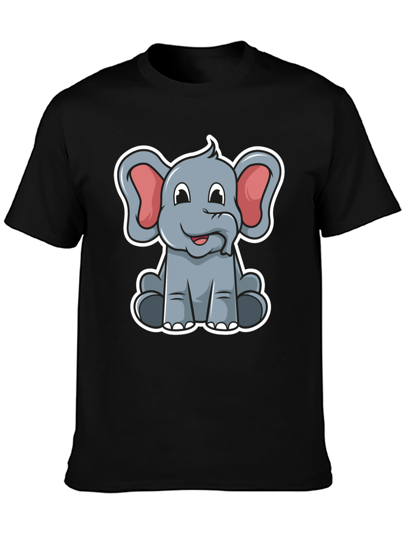 Cute Elephant Graphic Tee - Soft Cotton Blend