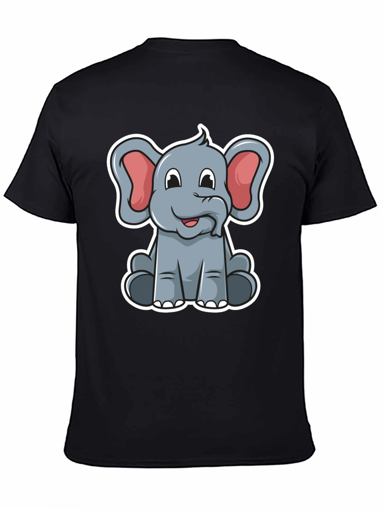 Cute Elephant Graphic Tee - Soft Cotton Blend
