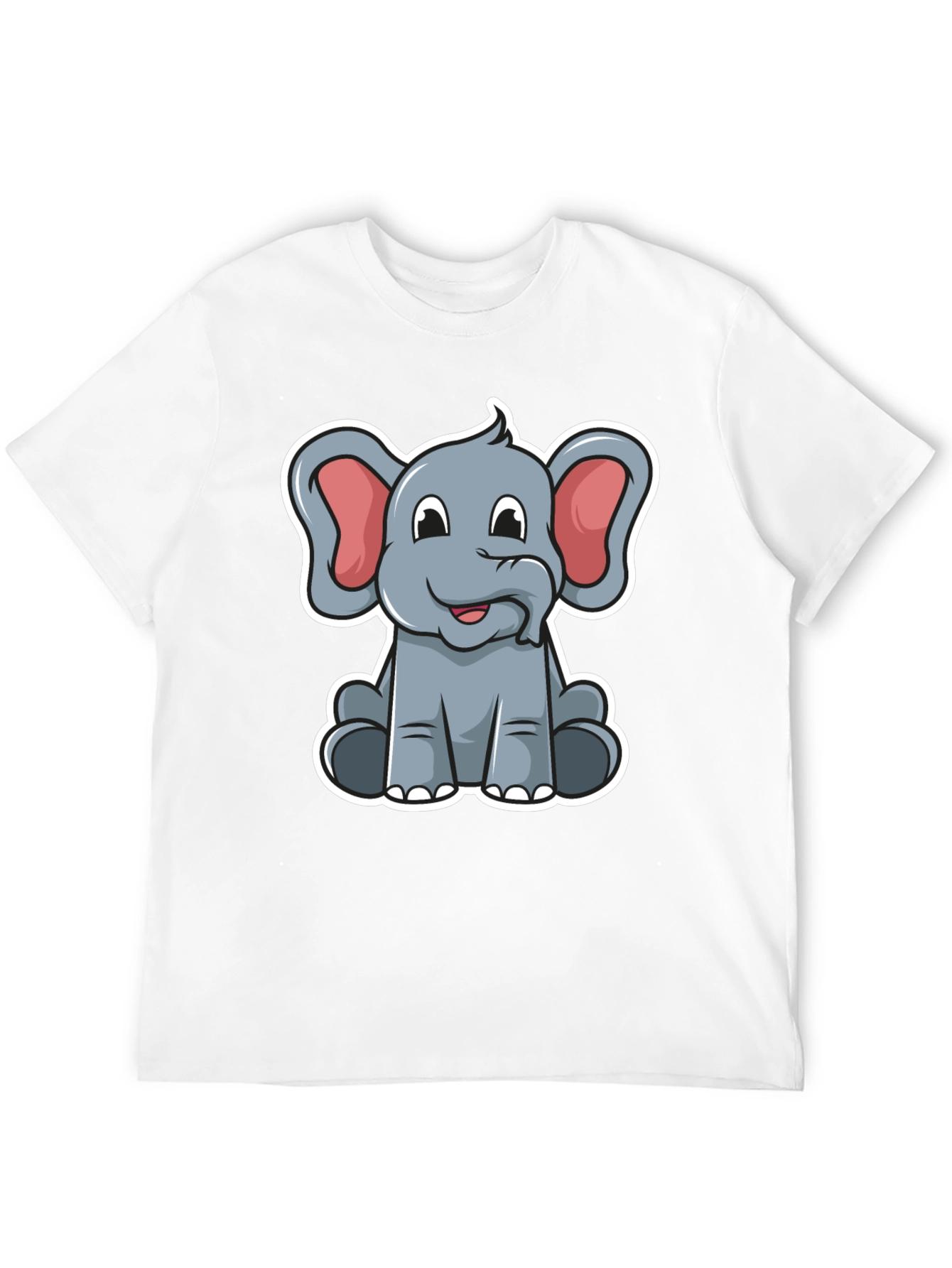 Cute Elephant Graphic Tee - Soft Cotton Blend
