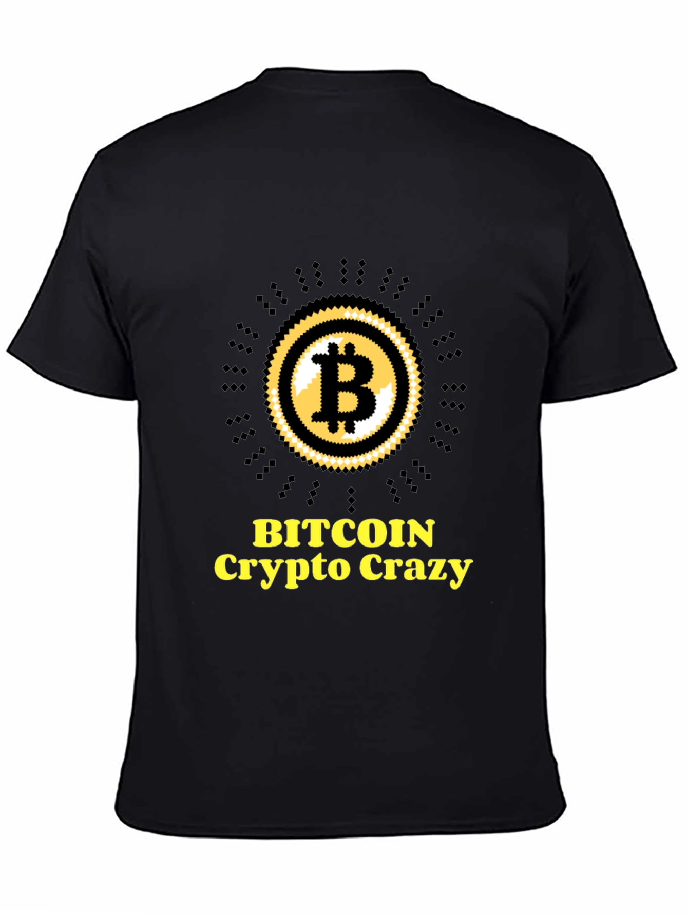 Bitcoin Crypto Crazy Black Graphic Tee