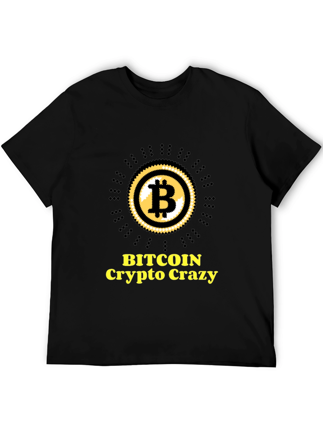 Bitcoin Crypto Crazy Black Graphic Tee