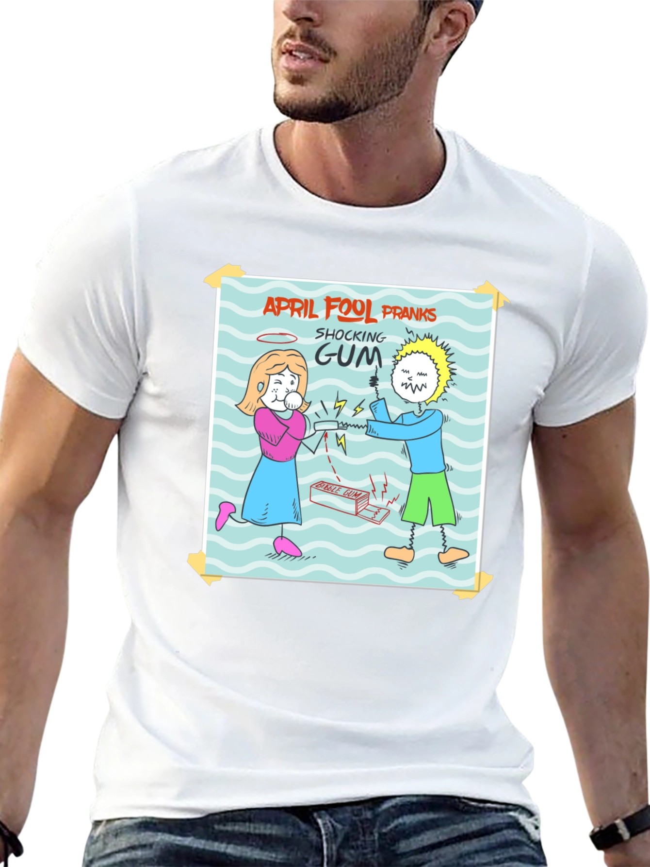 April Fools Day Shocking Gum Prank T-Shirt
