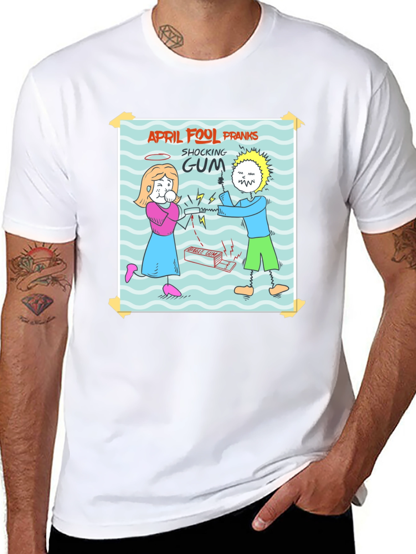 April Fools Day Shocking Gum Prank T-Shirt