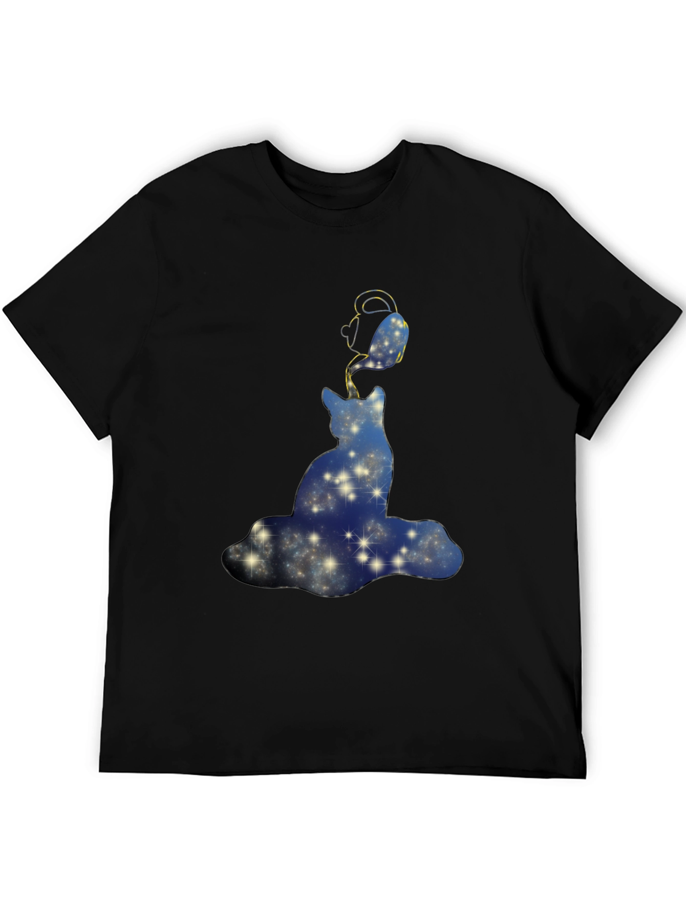 Cosmic Cat T-Shirt - Starry Night Design