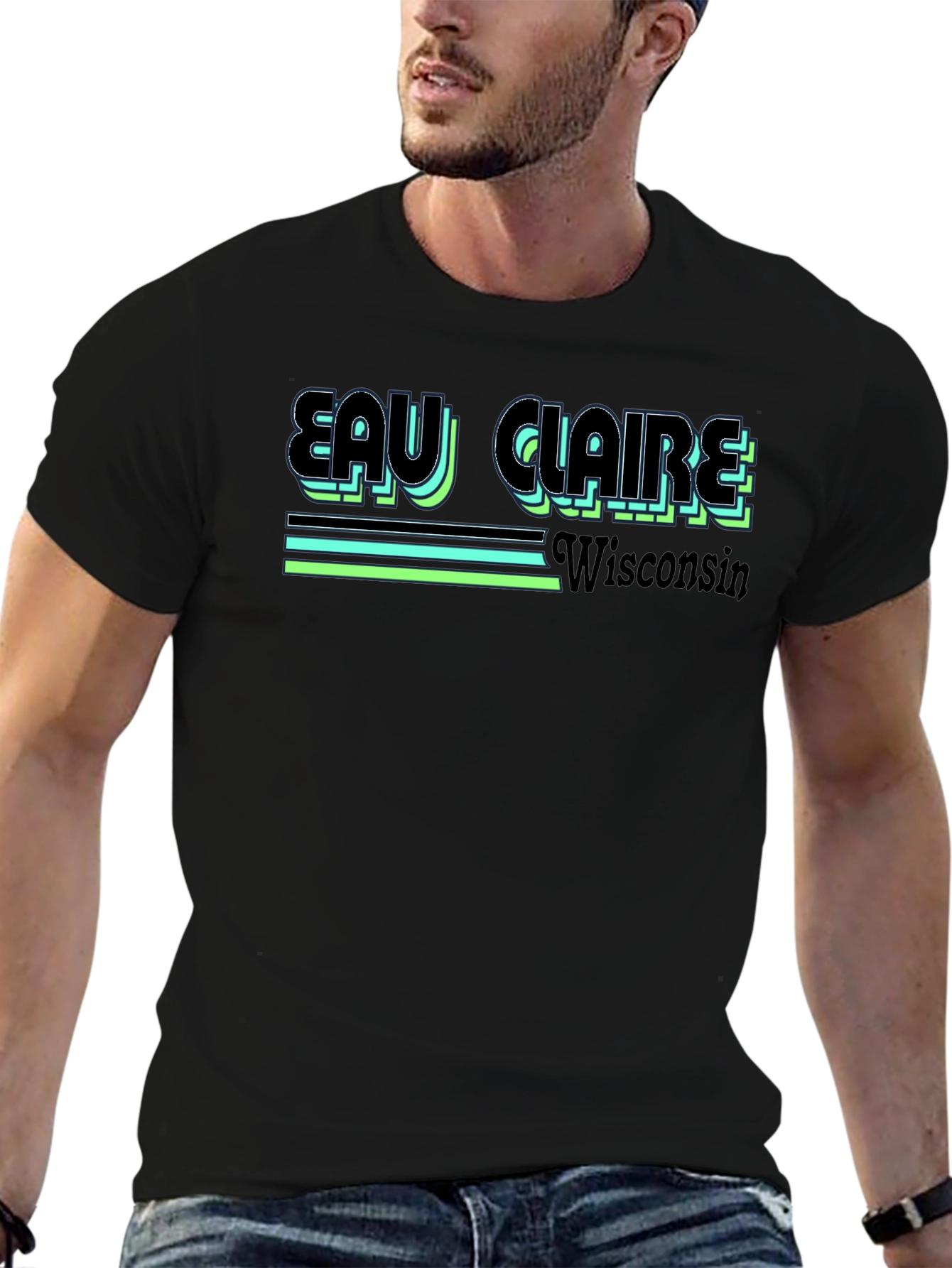 Eau Claire Wisconsin Retro Graphic T-Shirt