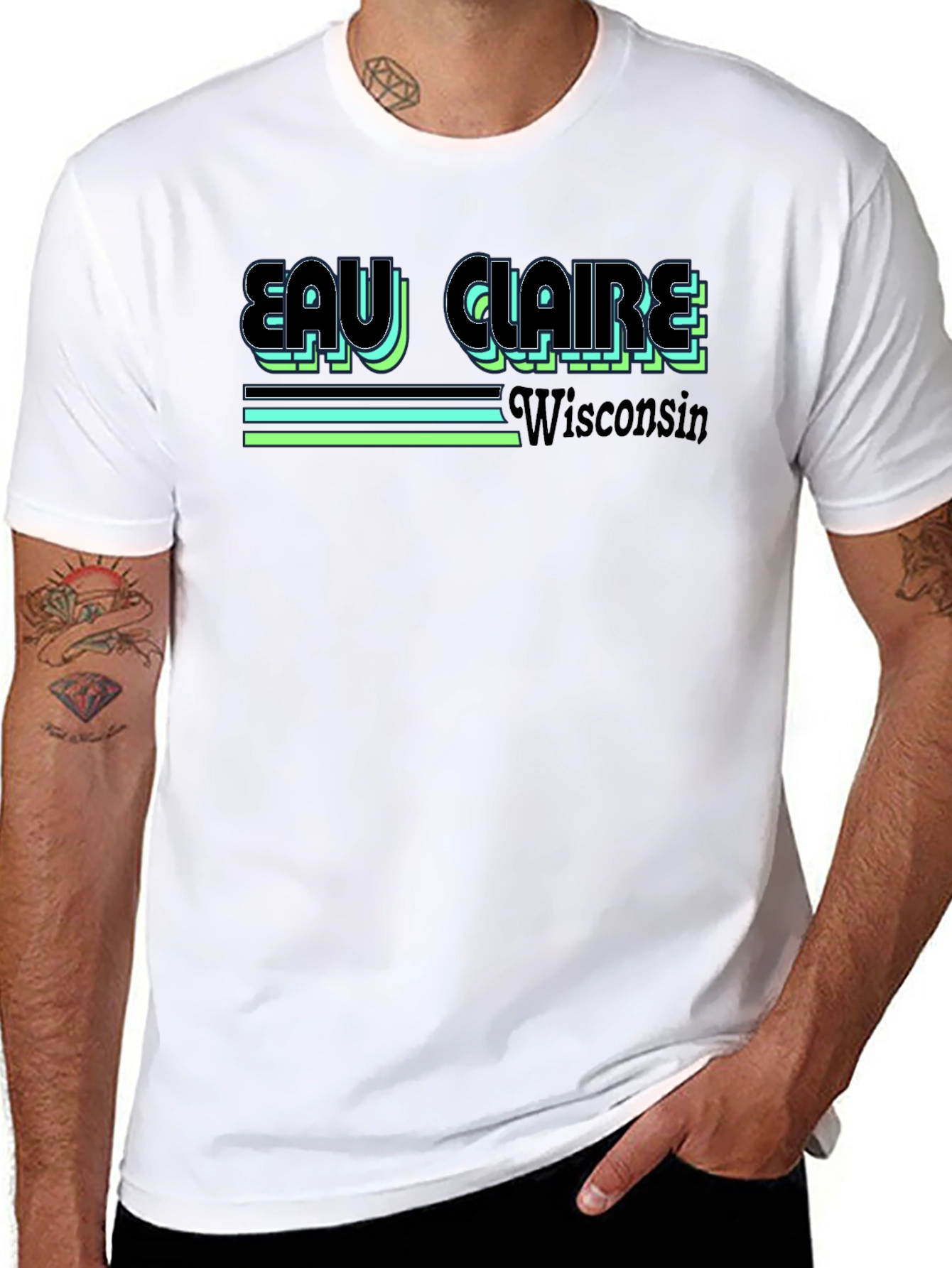 Eau Claire Wisconsin Retro Graphic T-Shirt