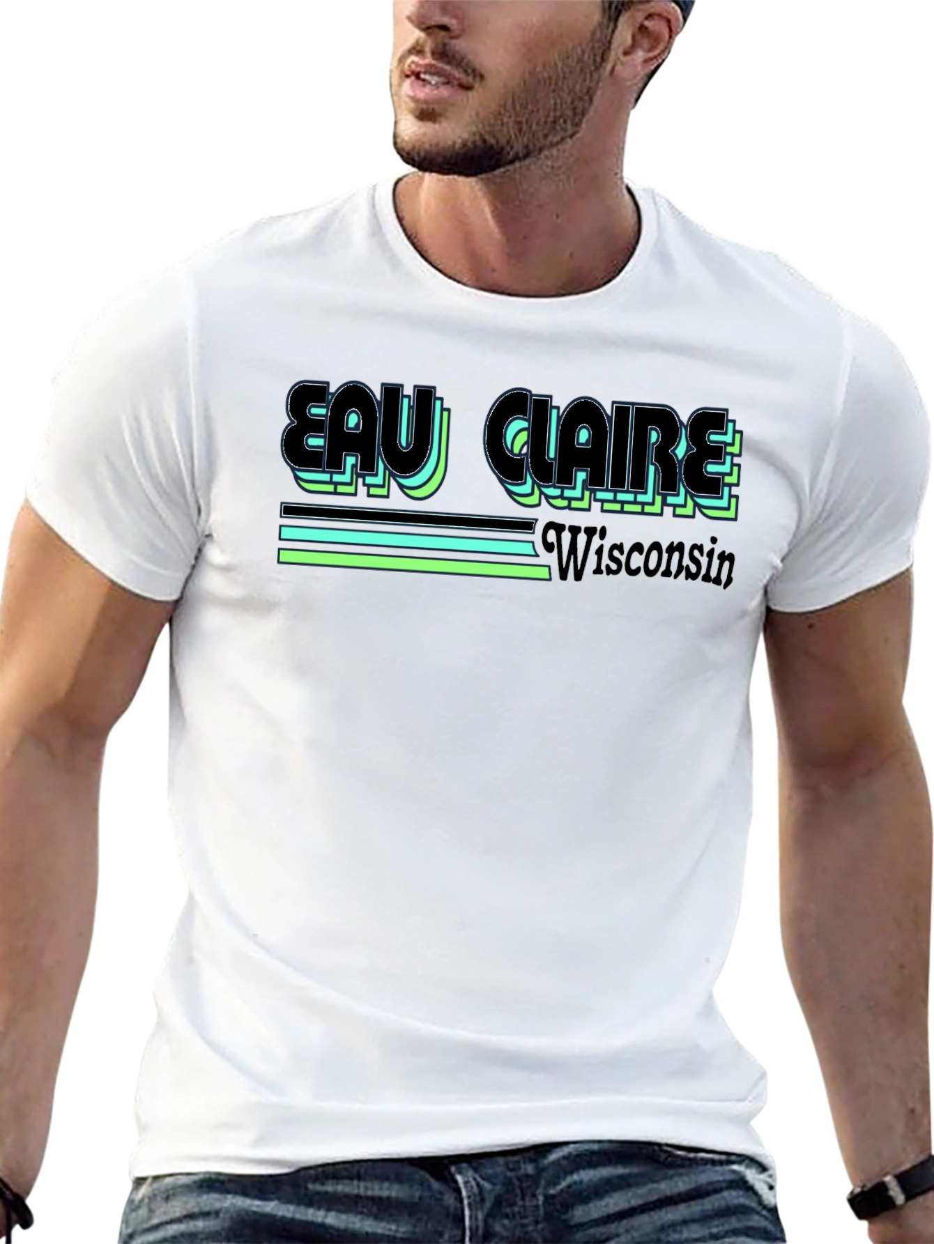 Eau Claire Wisconsin Retro Graphic T-Shirt