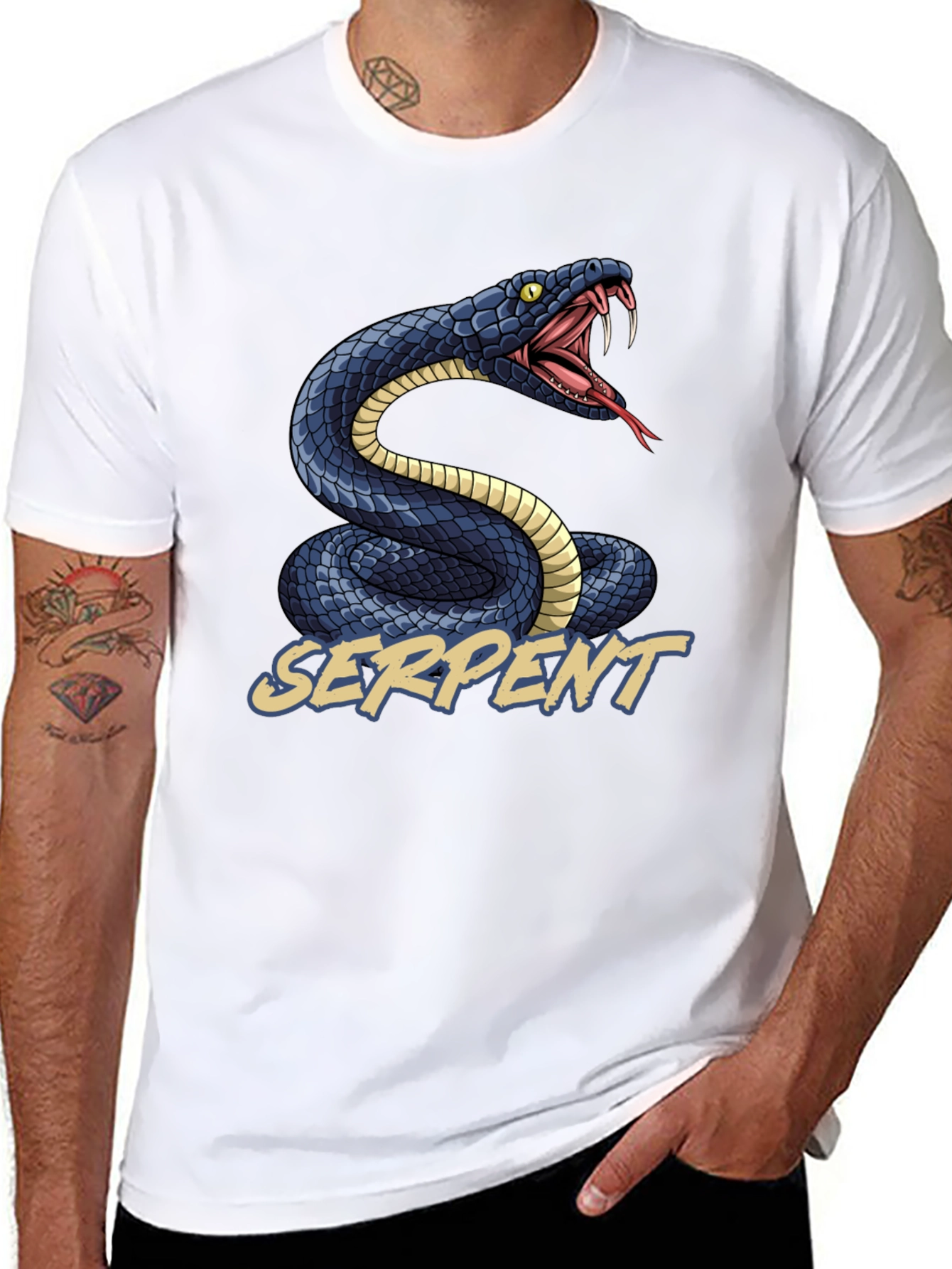 Serpent Graphic T-Shirt - Black