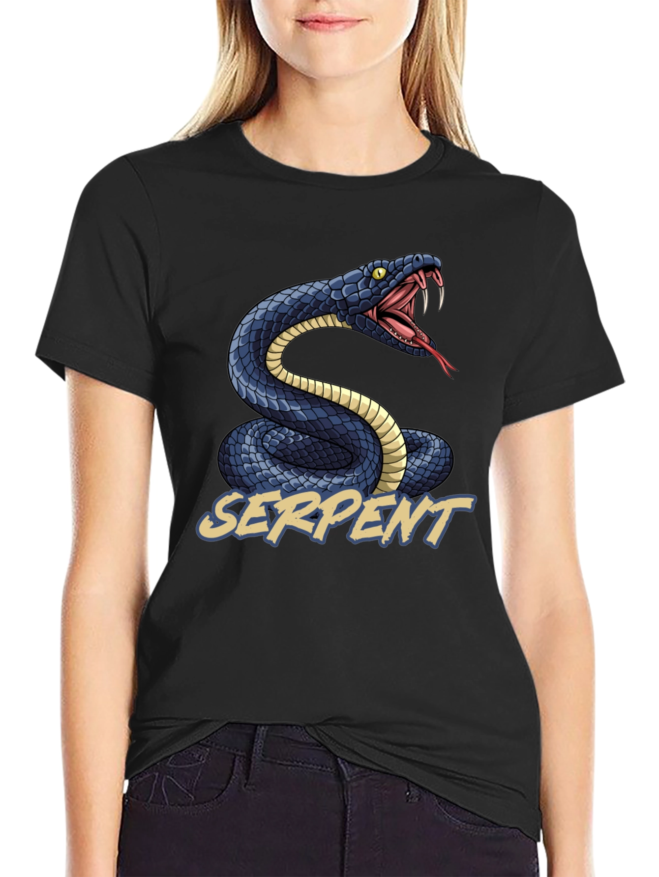Serpent Graphic T-Shirt - Black