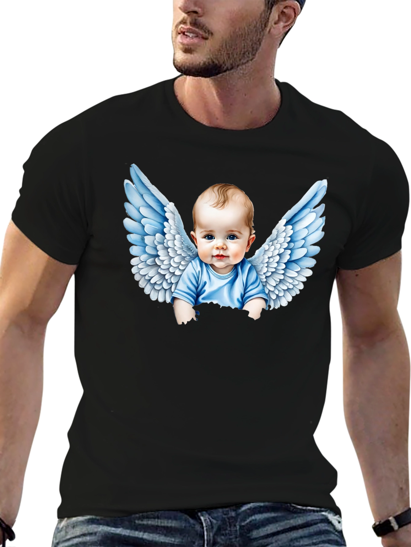 Angel Baby Graphic T-Shirt - Cute Infant Wings Design