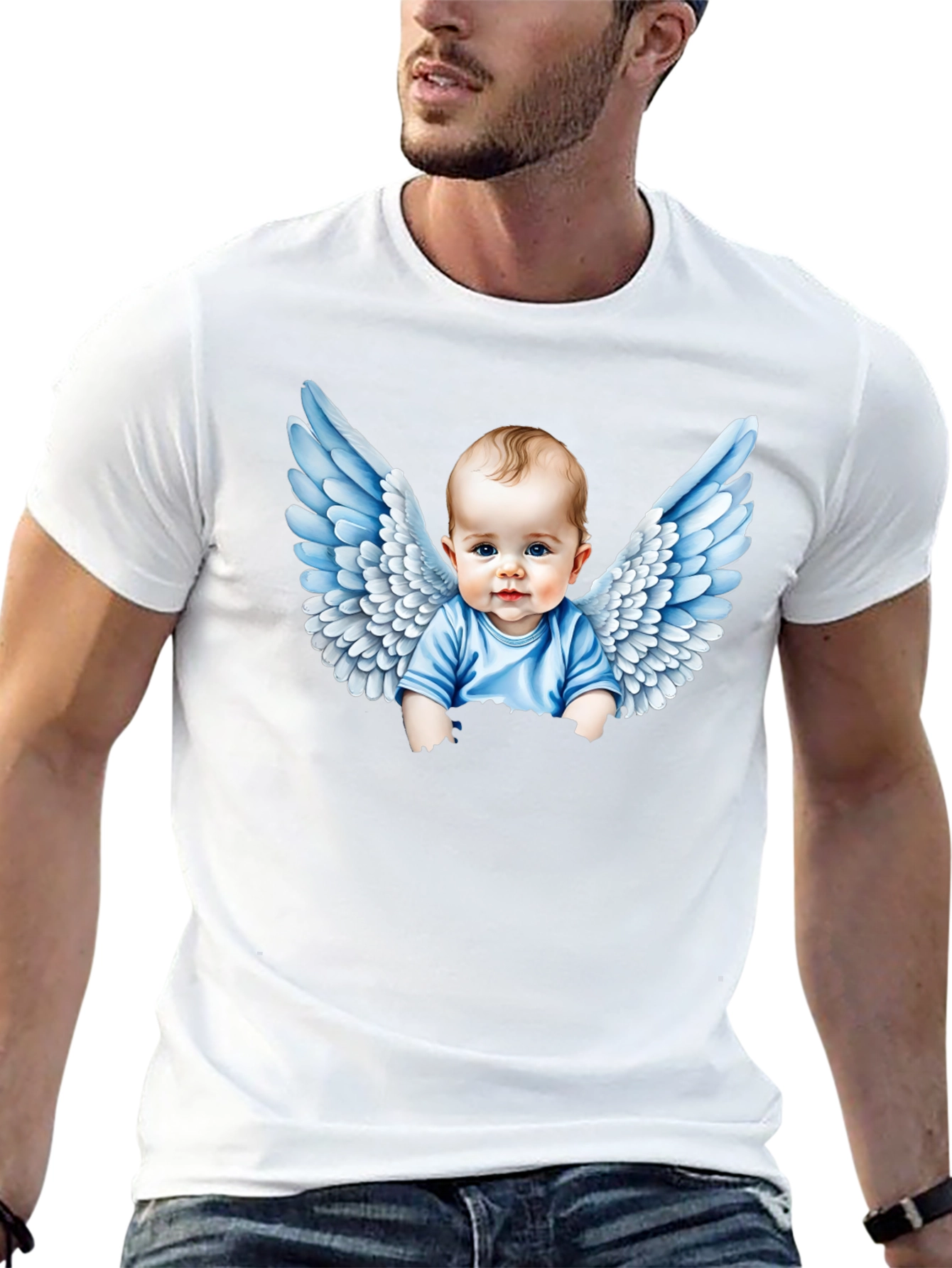 Angel Baby Graphic T-Shirt - Cute Infant Wings Design
