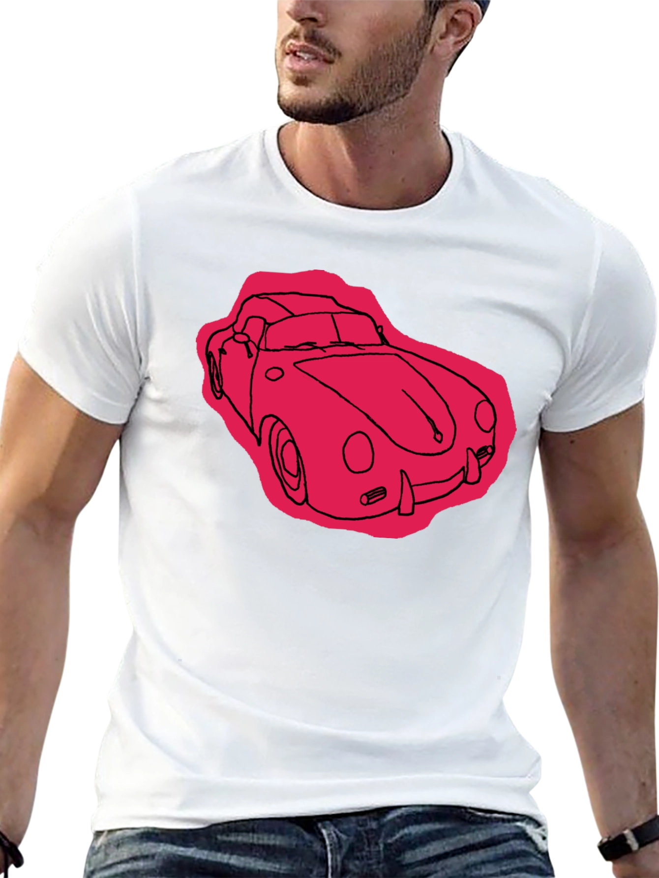 Classic Car Graphic T-Shirt - Black