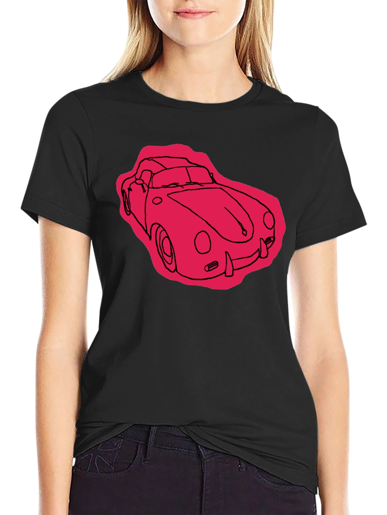 Classic Car Graphic T-Shirt - Black