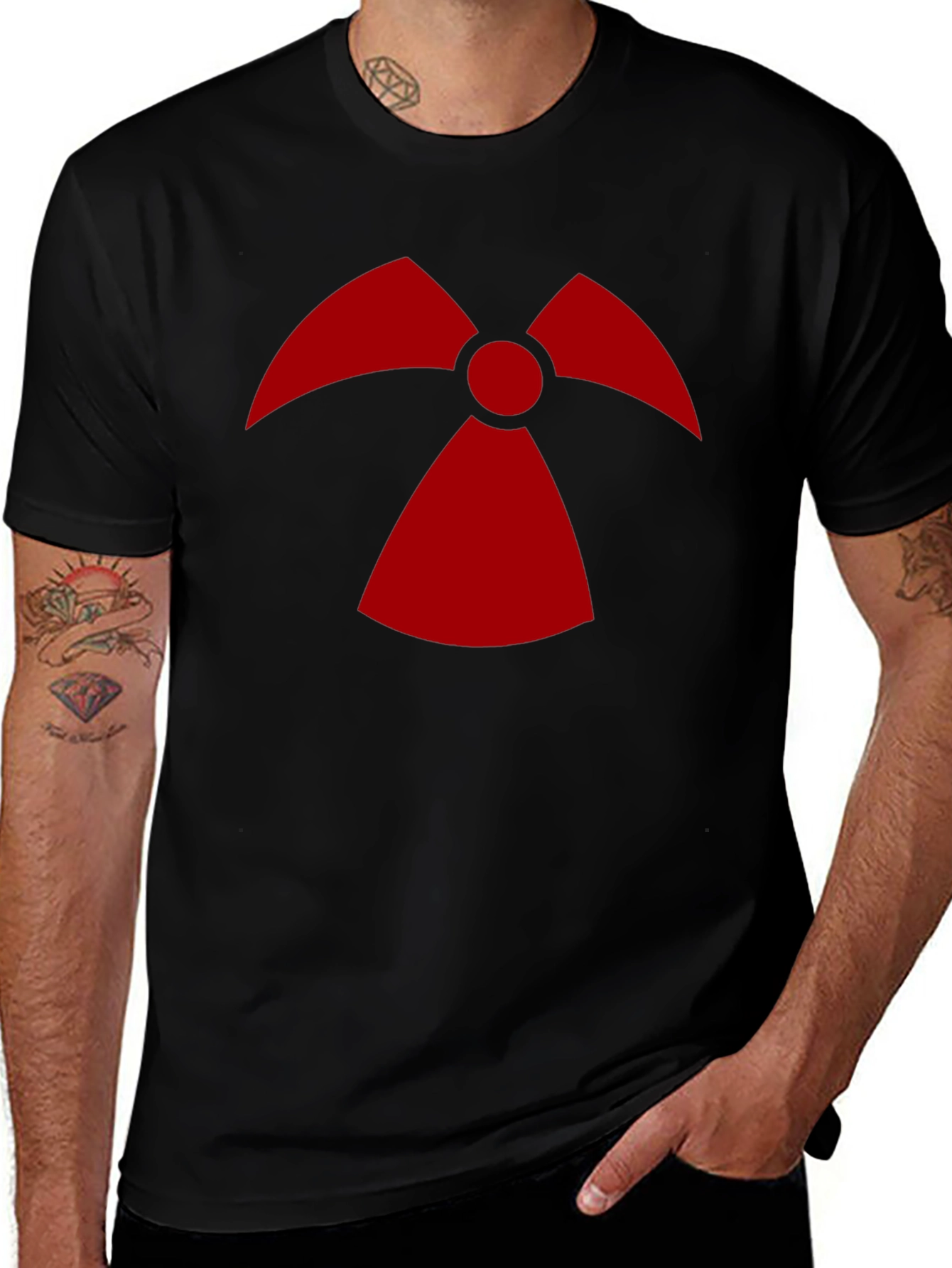 Radioactive Symbol Graphic Tee - Mens Black T-Shirt