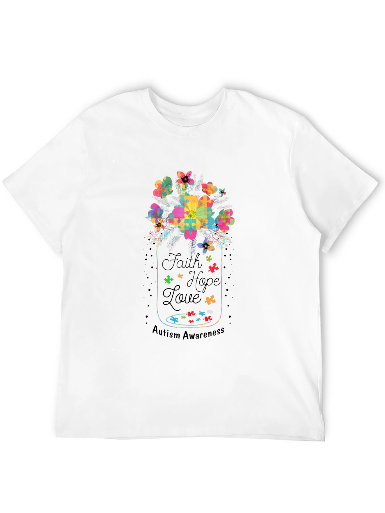 Faith Hope Love Autism Awareness T-Shirt