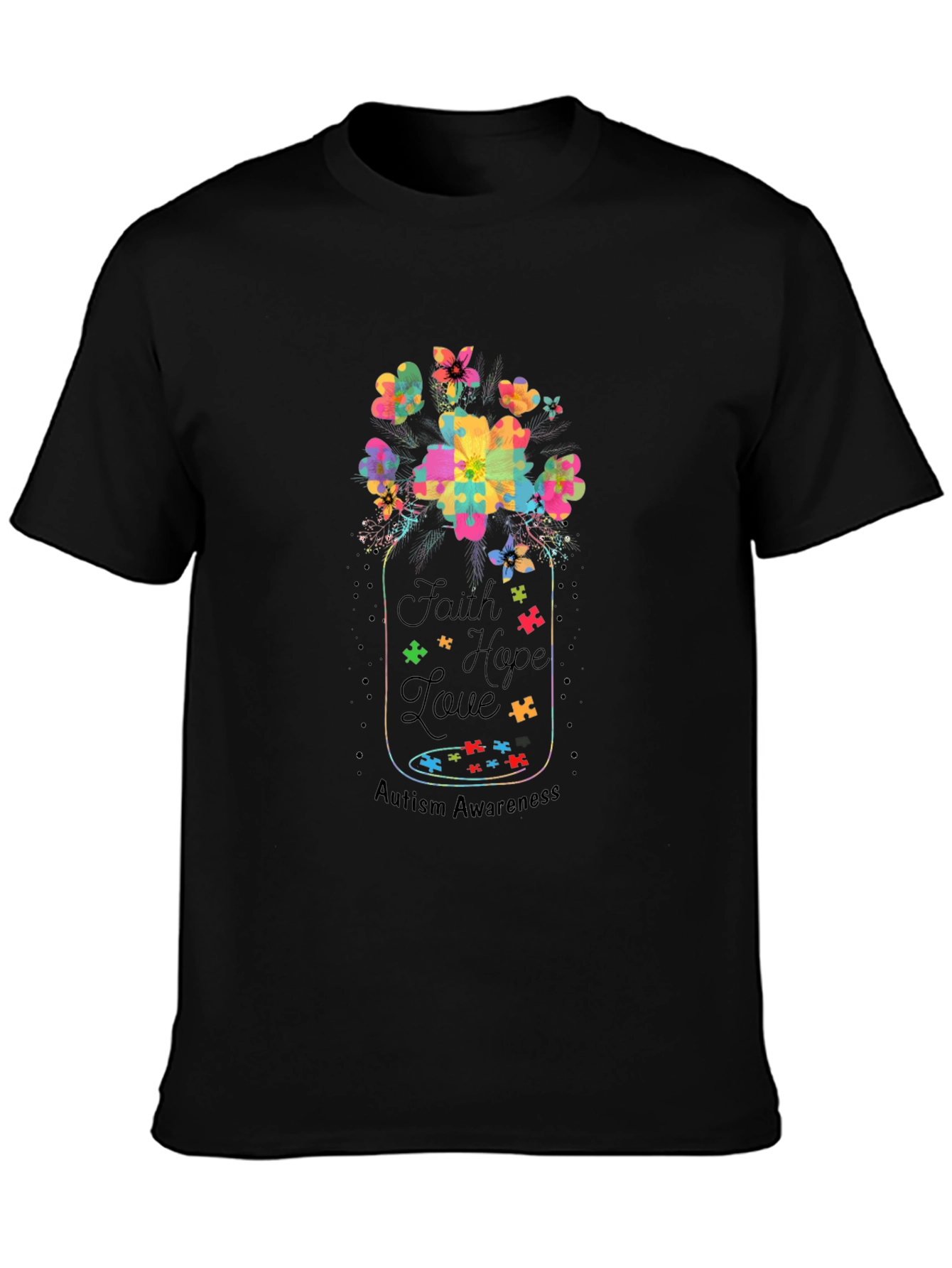 Faith Hope Love Autism Awareness T-Shirt