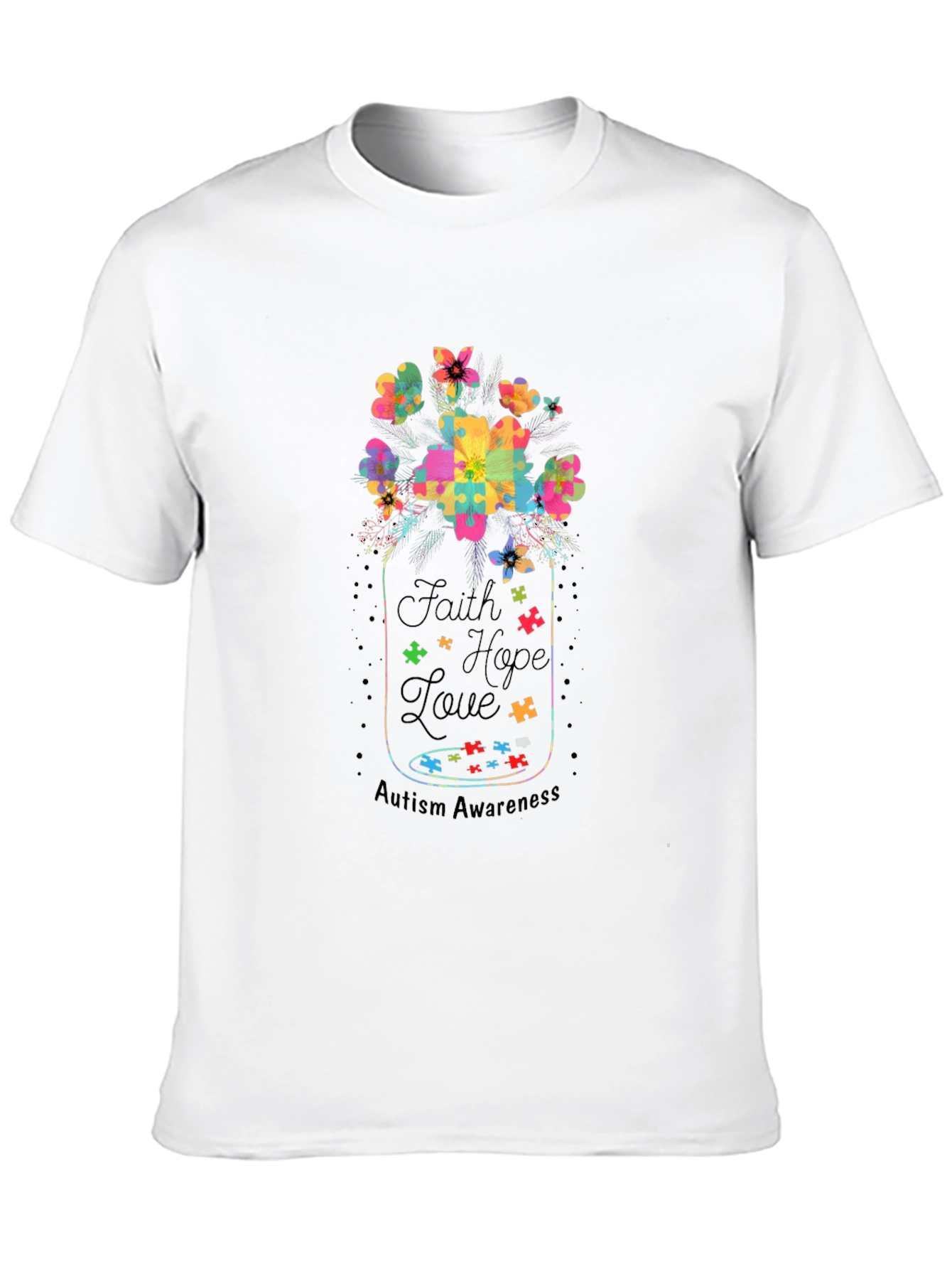 Faith Hope Love Autism Awareness T-Shirt