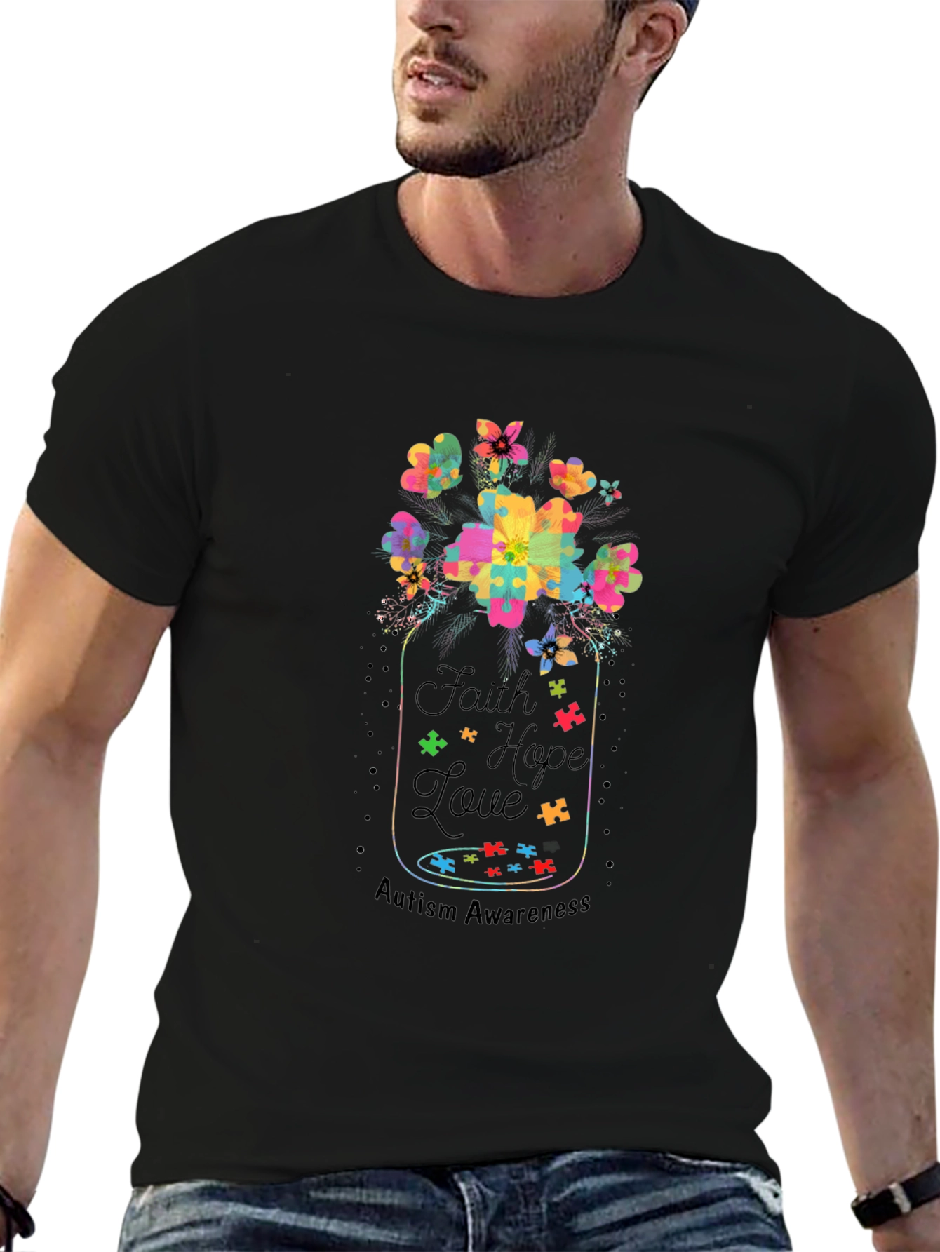 Faith Hope Love Autism Awareness T-Shirt
