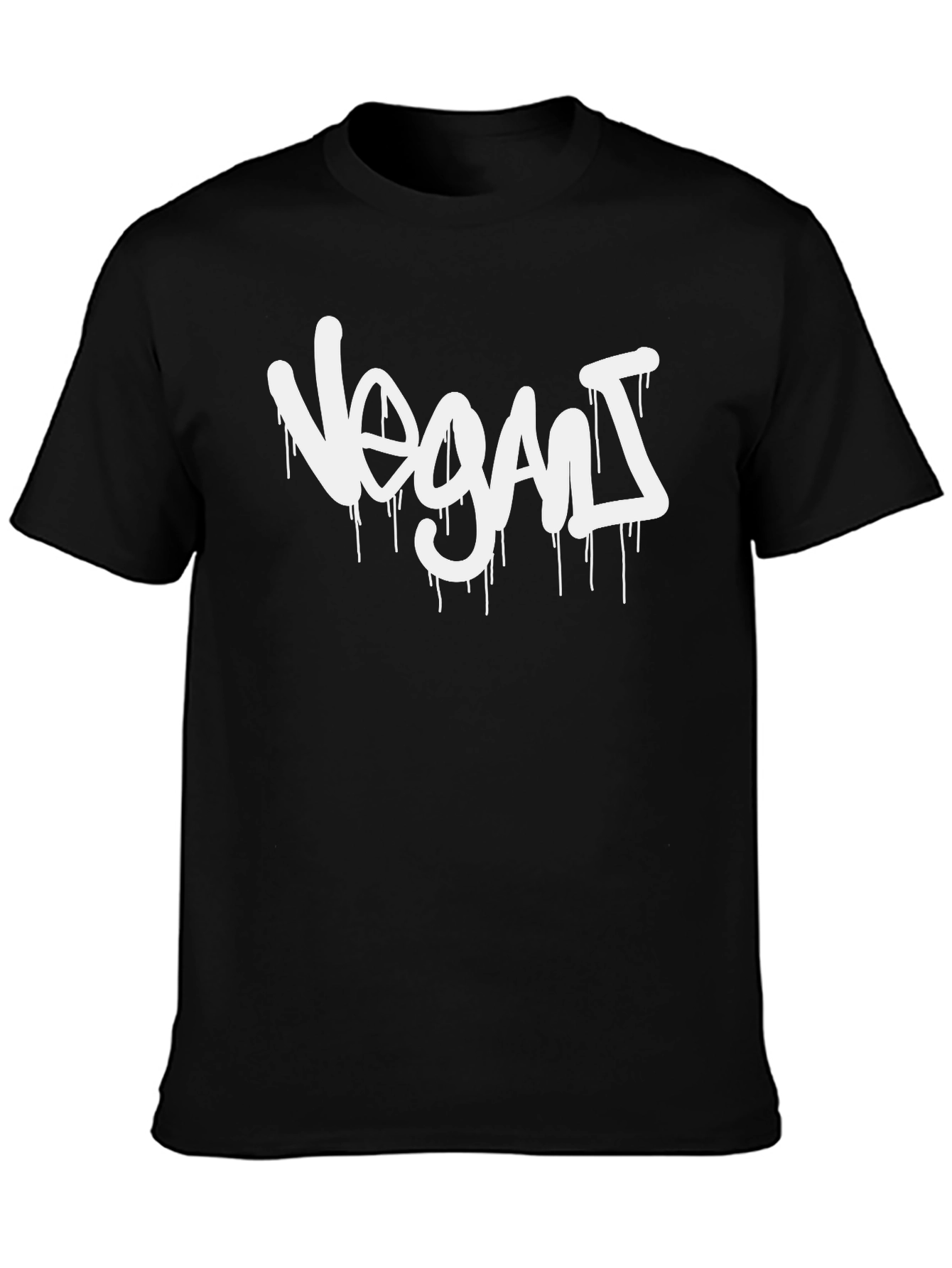 Vegan Graffiti Style Graphic T-Shirt