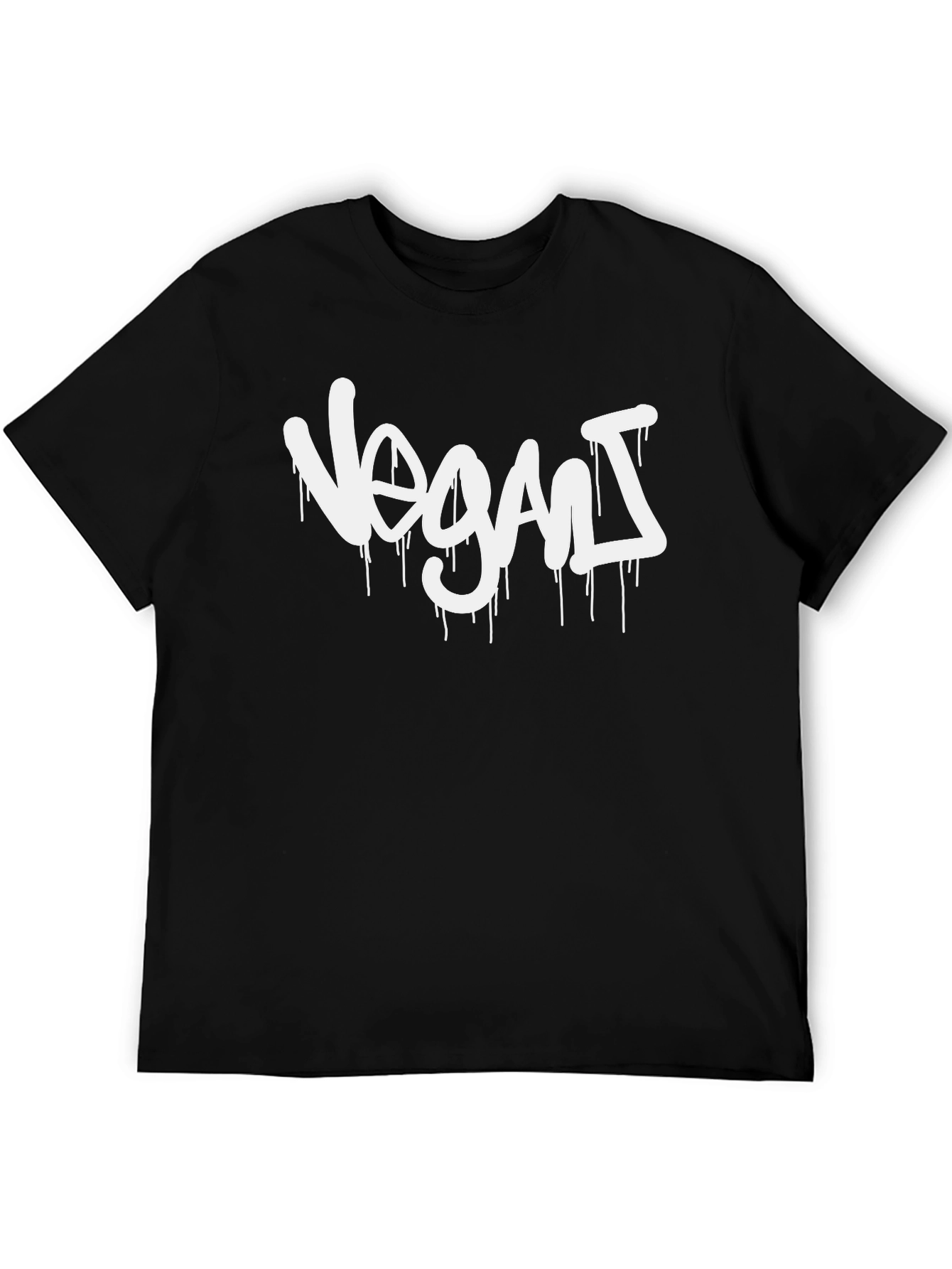 Vegan Graffiti Style Graphic T-Shirt
