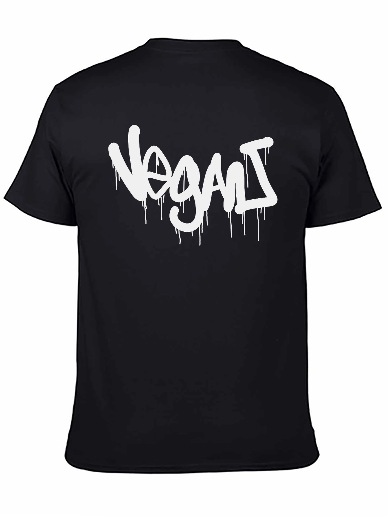 Vegan Graffiti Style Graphic T-Shirt