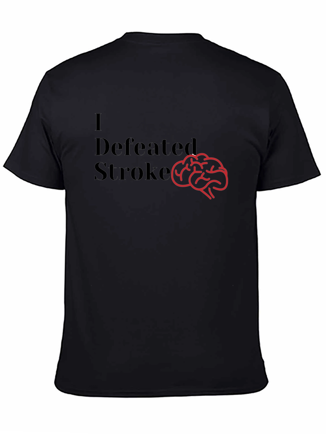 I Defeated Stroke T-Shirt Brain Graphic Tee