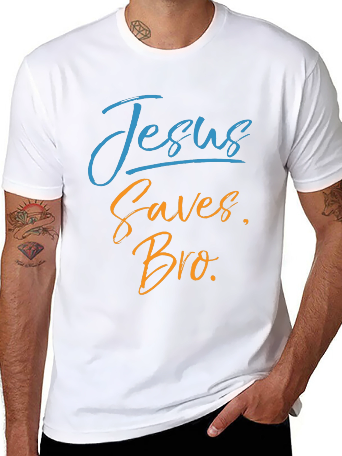 Jesus Saves Bro T-Shirt - Christian Apparel