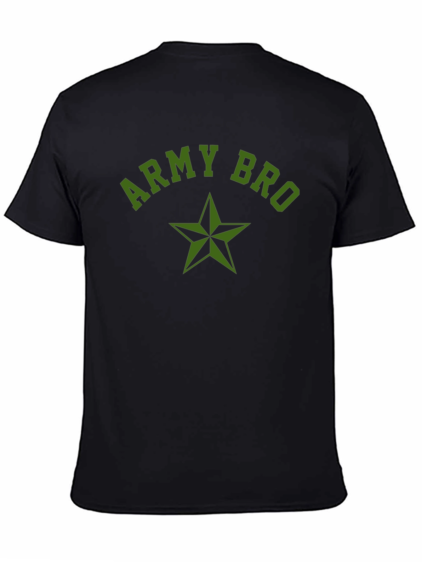 Army Bro Black T-Shirt with Star