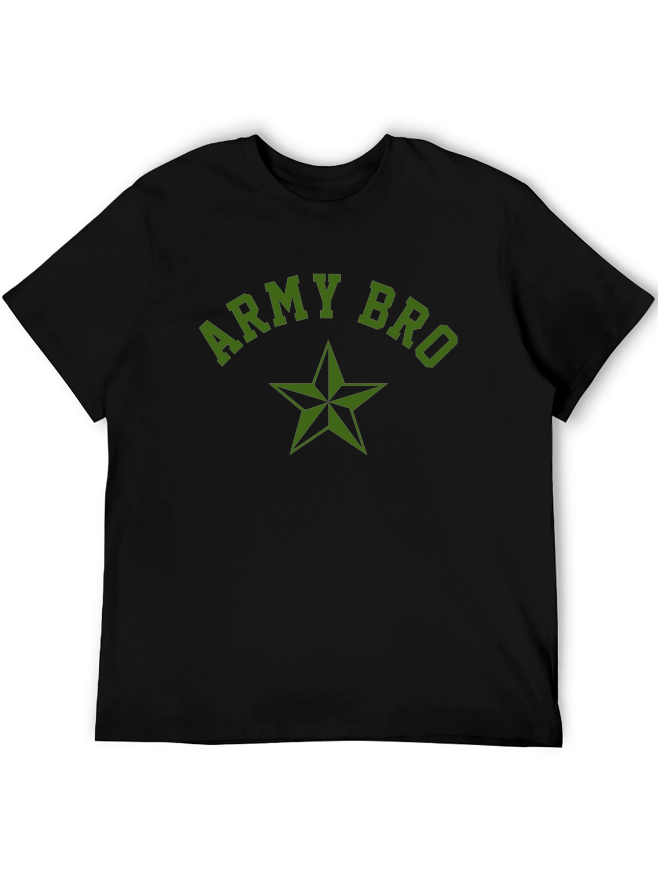 Army Bro Black T-Shirt with Star