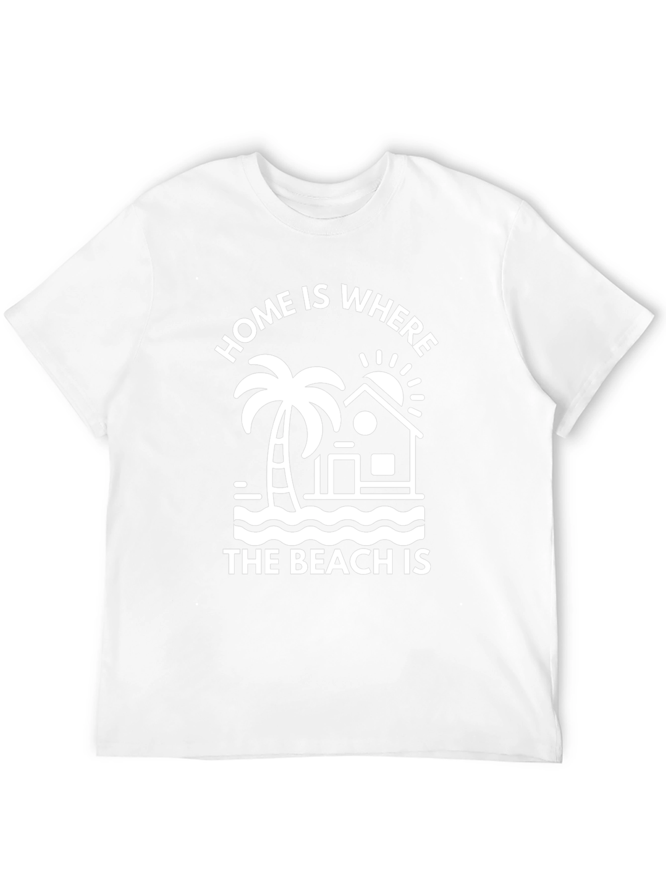 Home Is Where The Beach Is Black T-Shirt