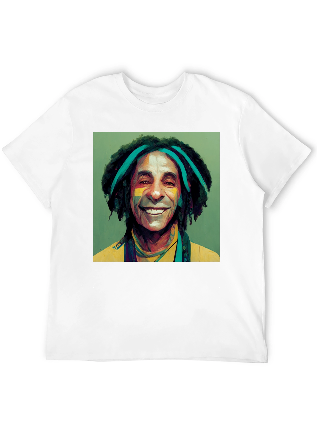 Reggae Artist Graphic Tee - Black Cotton Blend