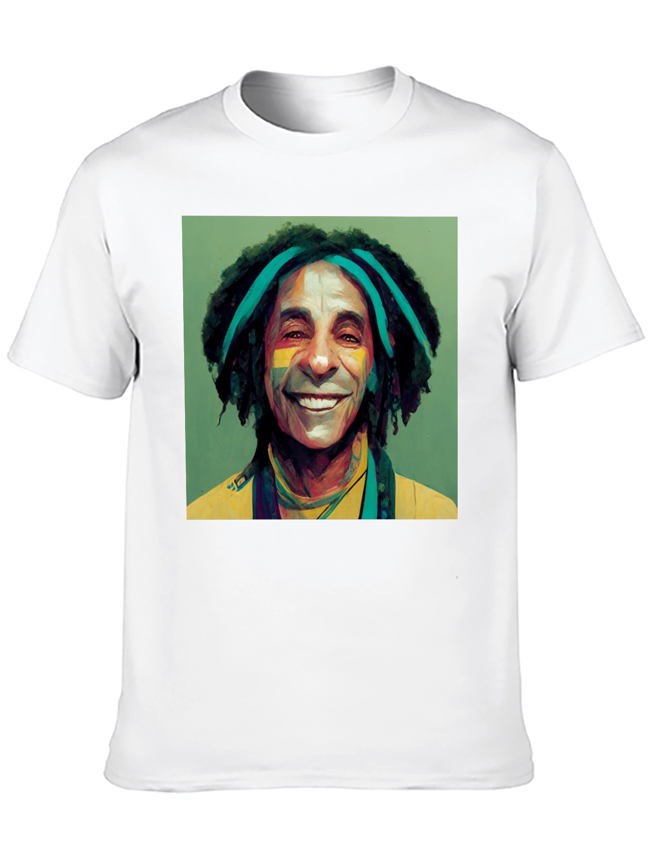 Reggae Artist Graphic Tee - Black Cotton Blend