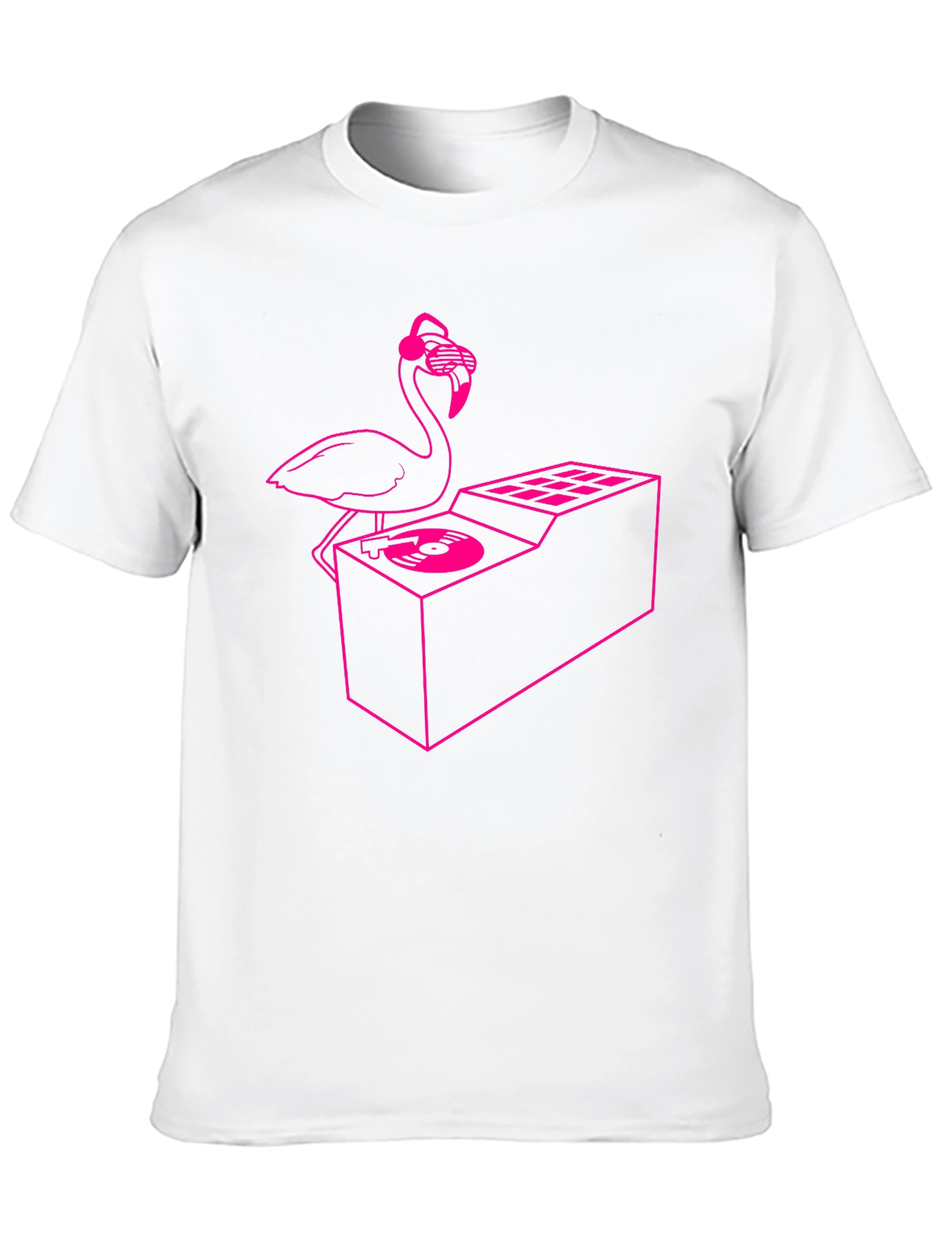 DJ Flamingo Graphic Tee - Cool & Unique Design