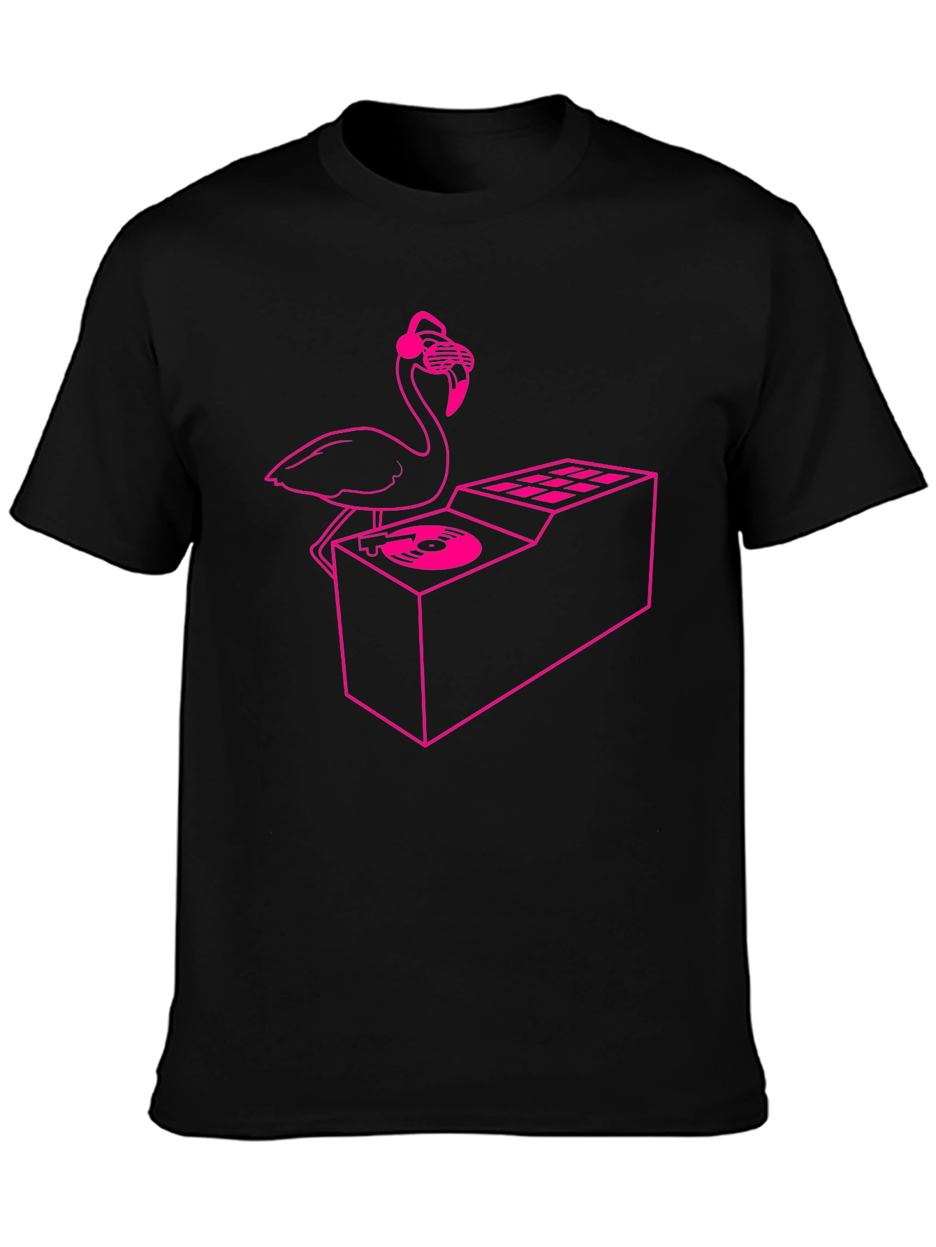 DJ Flamingo Graphic Tee - Cool & Unique Design