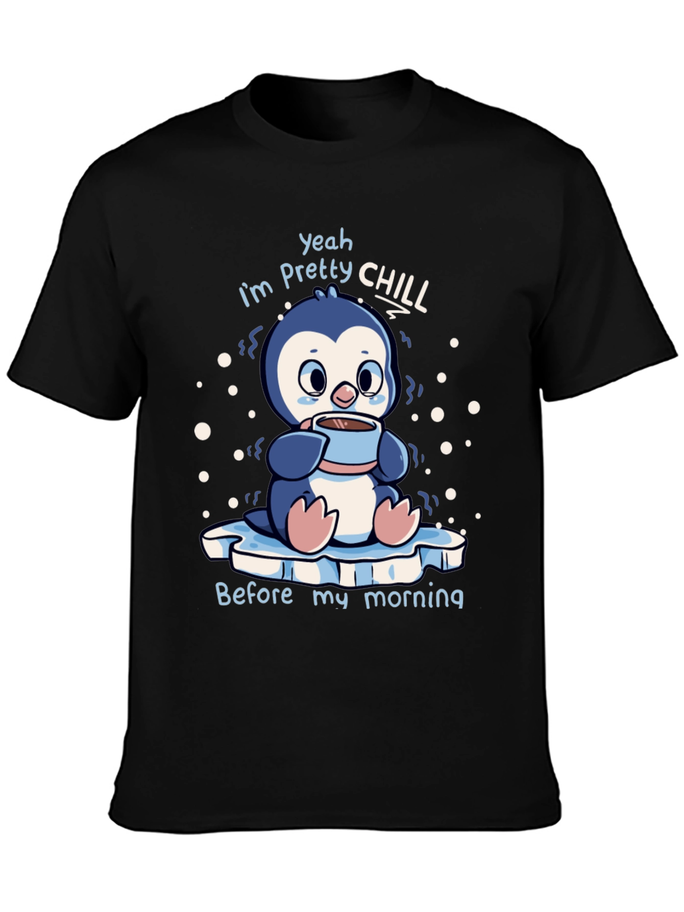 Chill Penguin Black T-Shirt