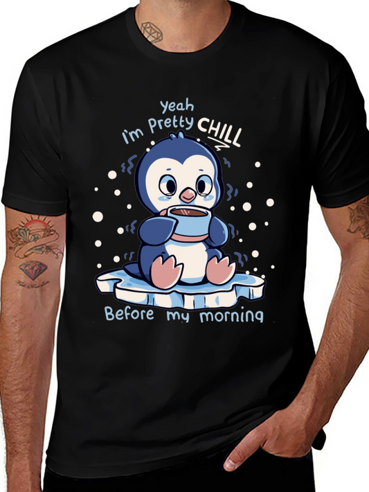 Chill Penguin Black T-Shirt