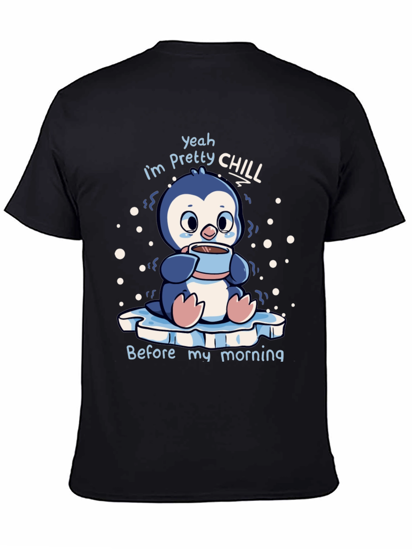 Chill Penguin Black T-Shirt