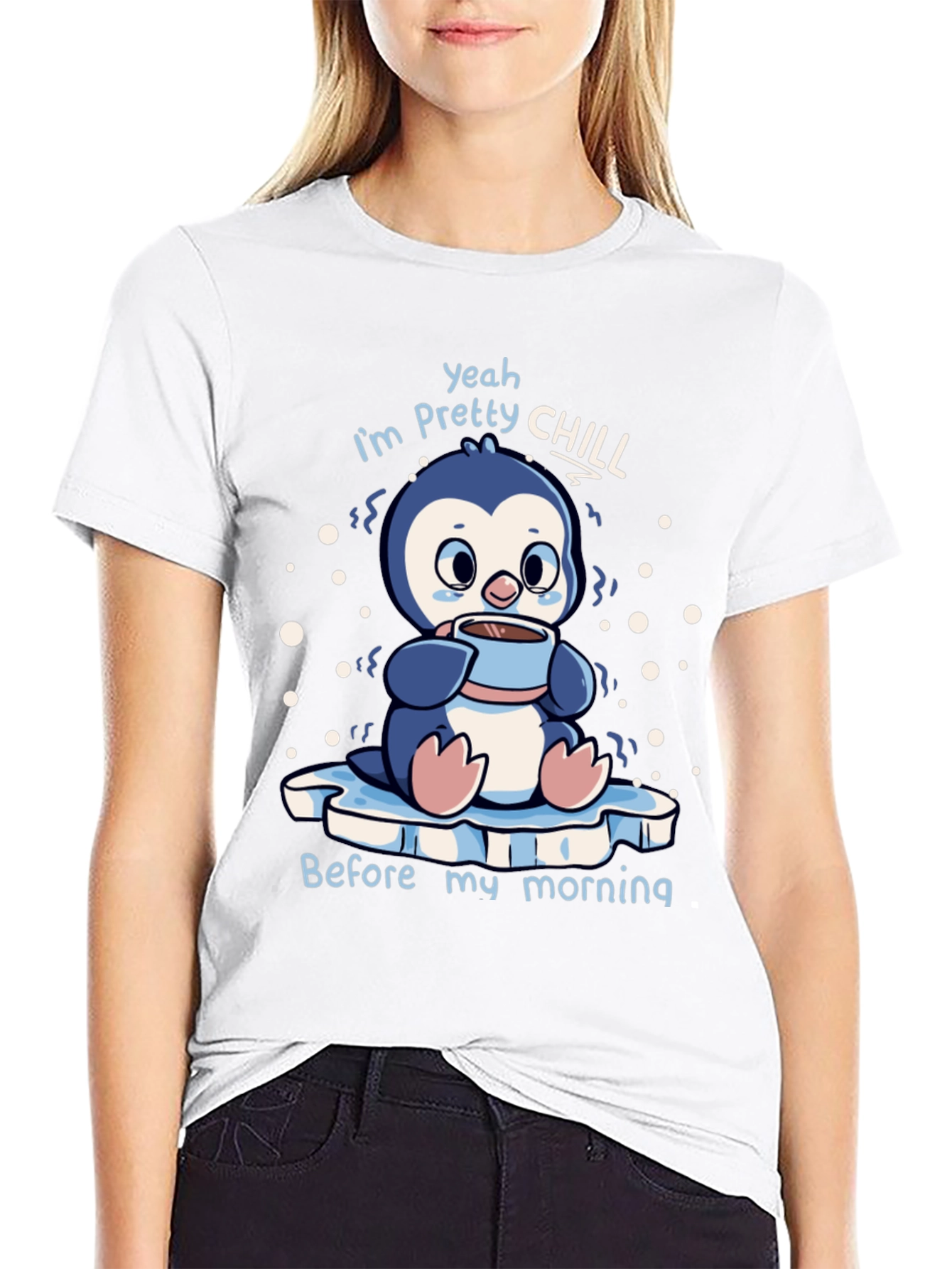 Chill Penguin Black T-Shirt